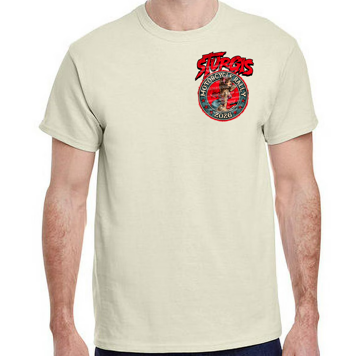 T-Shirt 2026 Sturgis Motorcycle Rally Pin-Up Girl