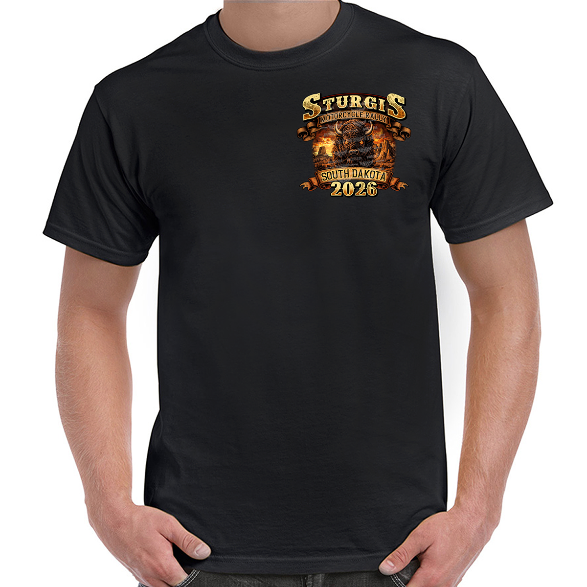 T-Shirt 2026 Sturgis Motorcycle Rally Wild and Free - Limited Print