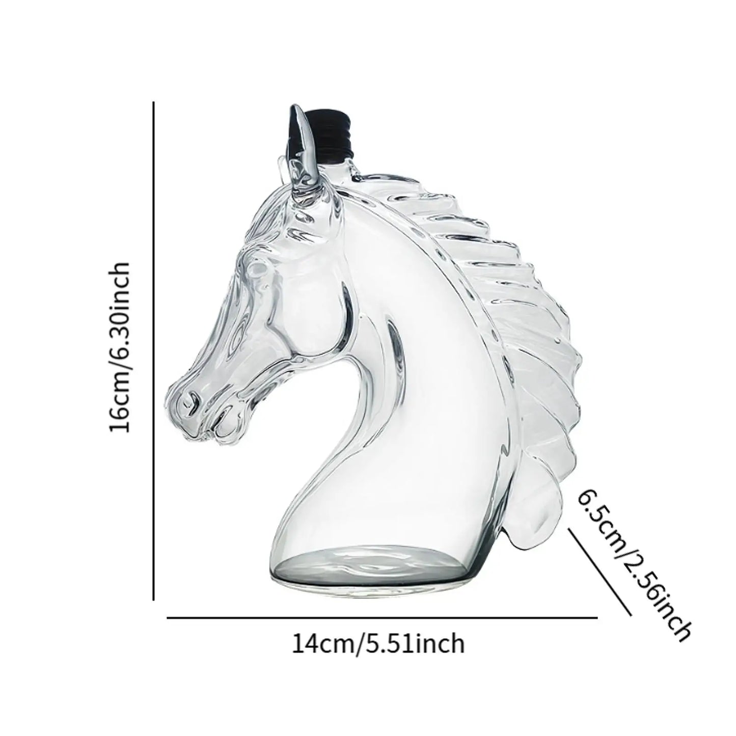 Horse-Shaped Decorative Glass Decanter