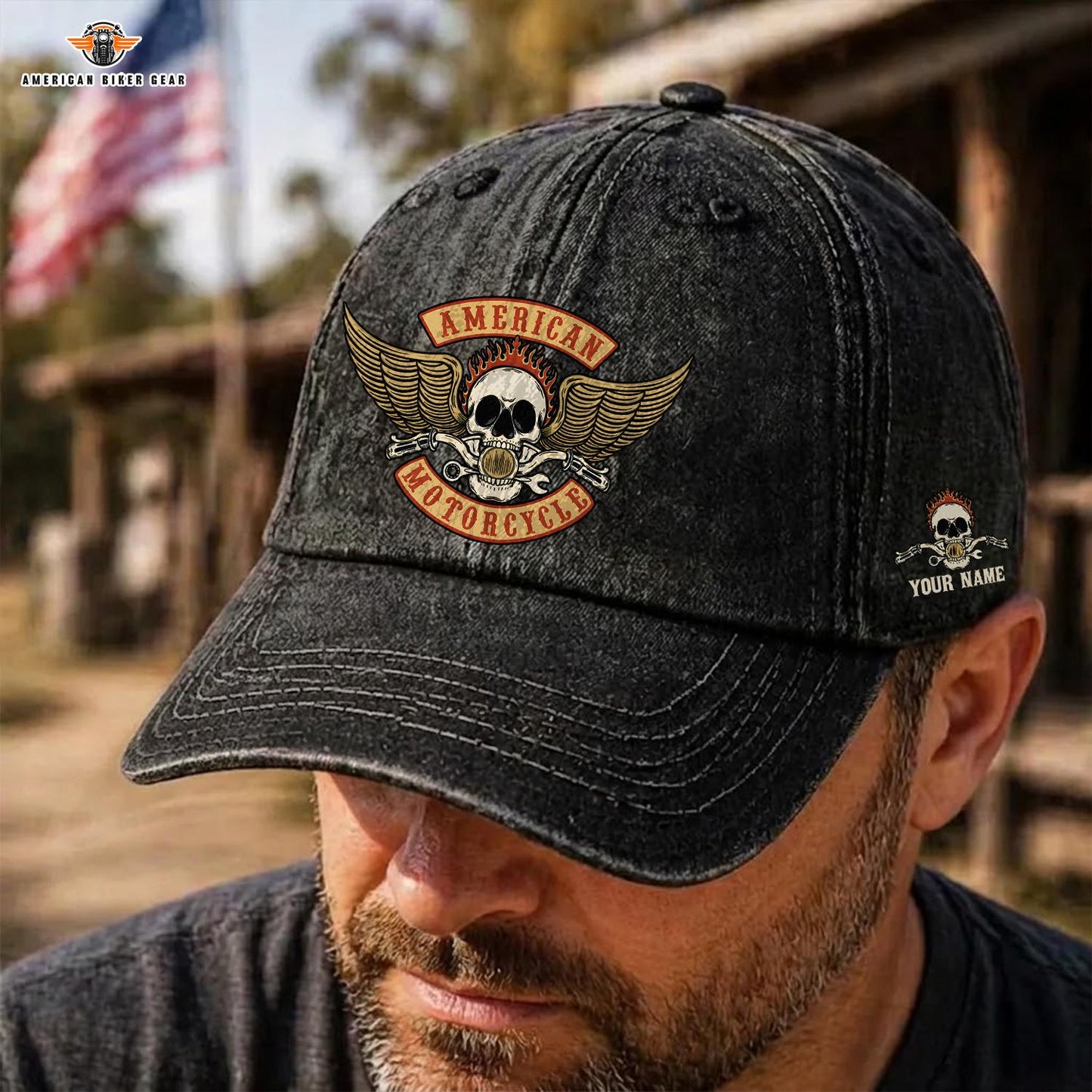 Biker Personalized Wash Cap LV02