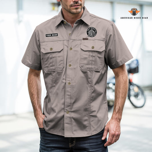 Biker Personalized Short Sleeve Cargo Shirt TG05