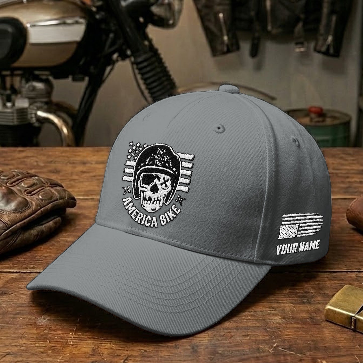 Biker Personalized Embroidery Cap TG08