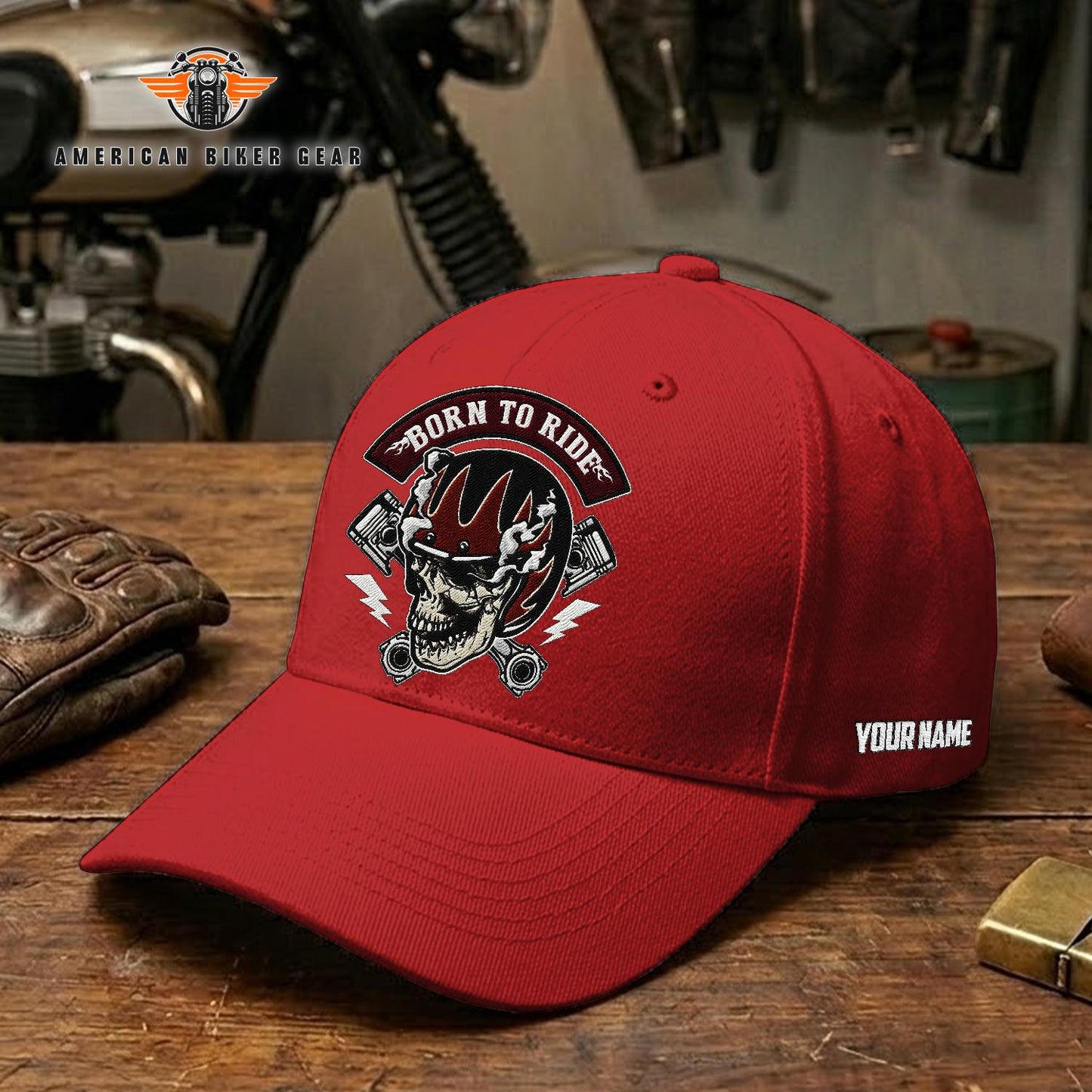 Biker Personalized Embroidery Cap TG16
