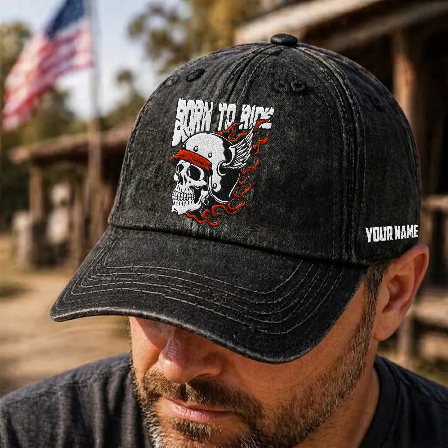 Biker Personalized Embroidery Baseball Cap TG04