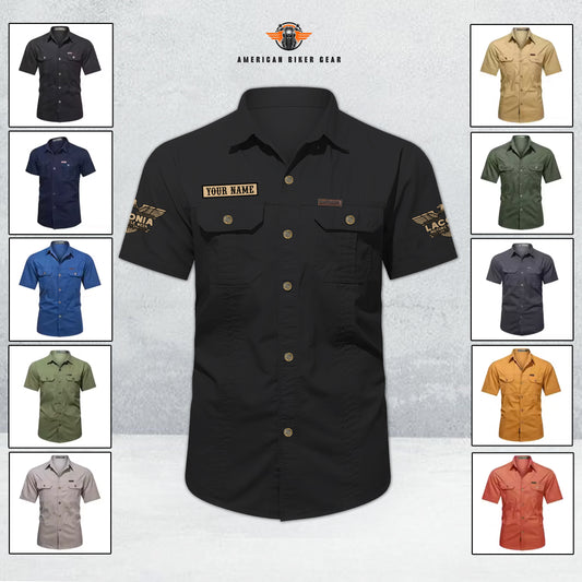 Laconia Biker Personalized Men’s Short Sleeve Cargo Shirt TN13