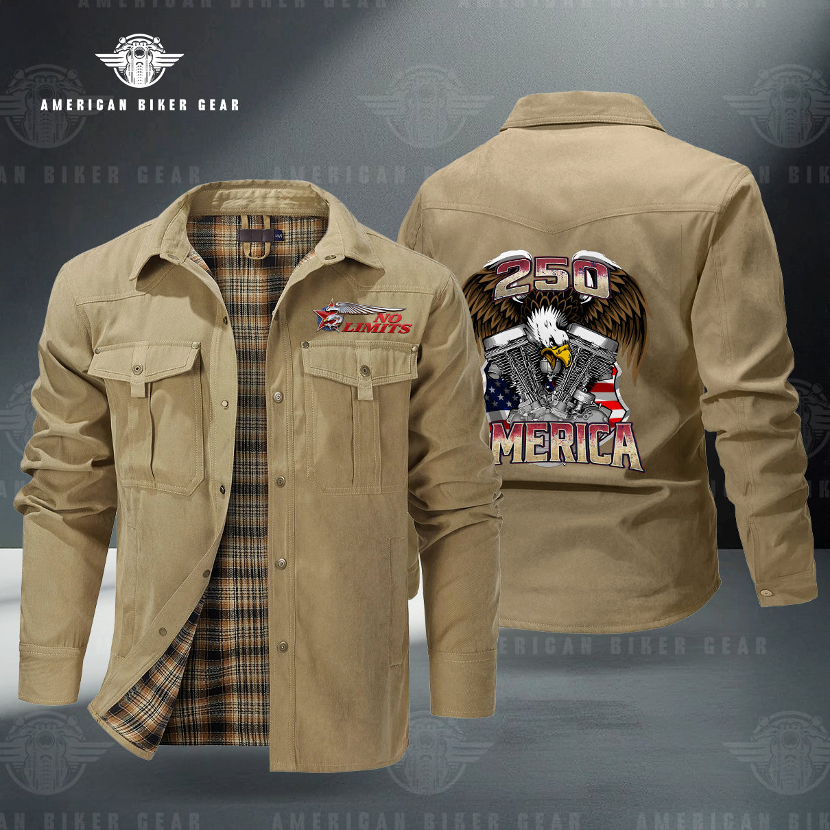 USA 250th Anniversary Personalized Line Flannel Jacket TN07