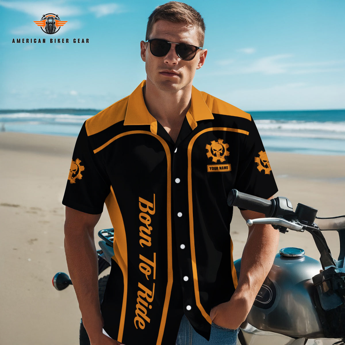 Biker Personalized Button Shirt TN22