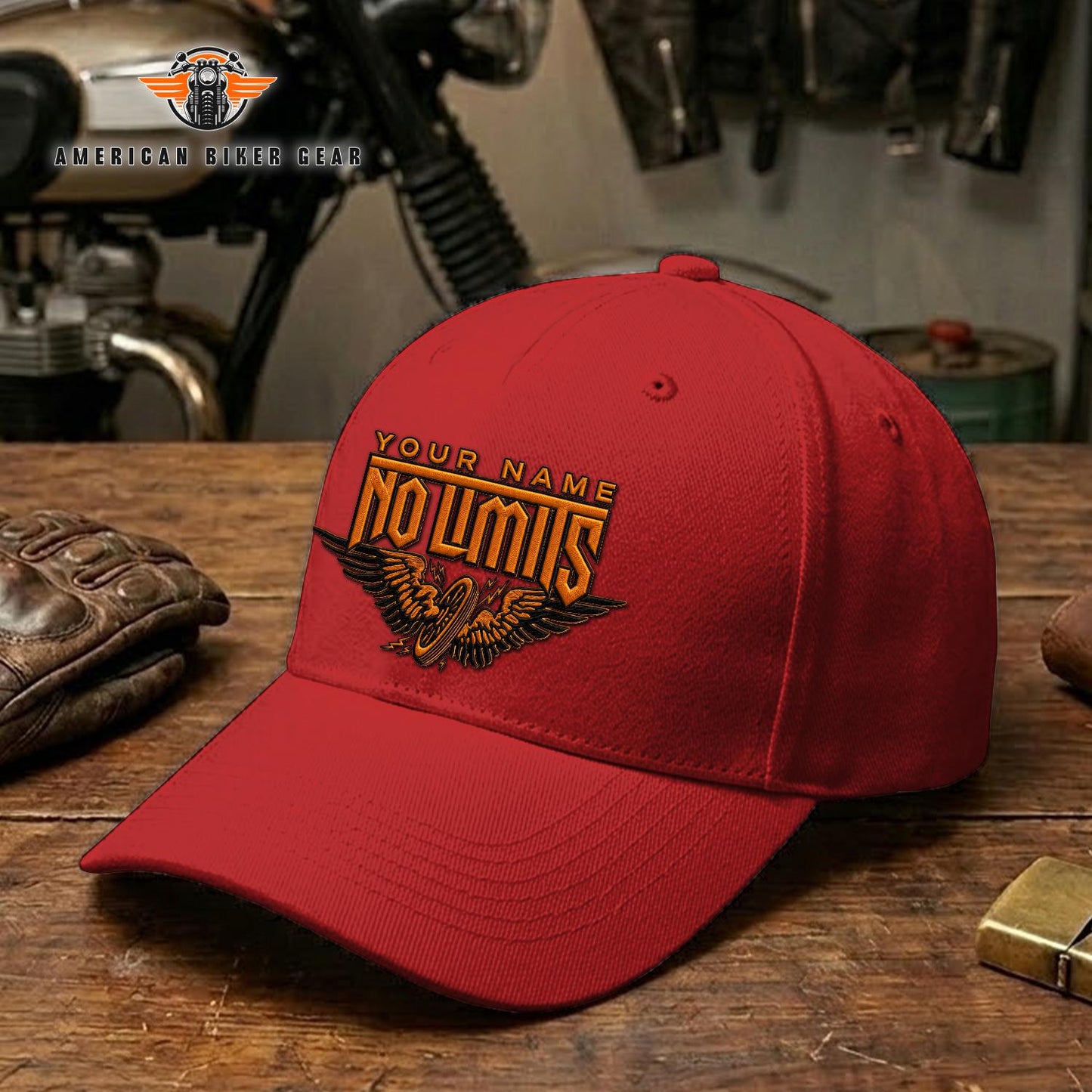 Biker Personalized Embroidery Cap TN18