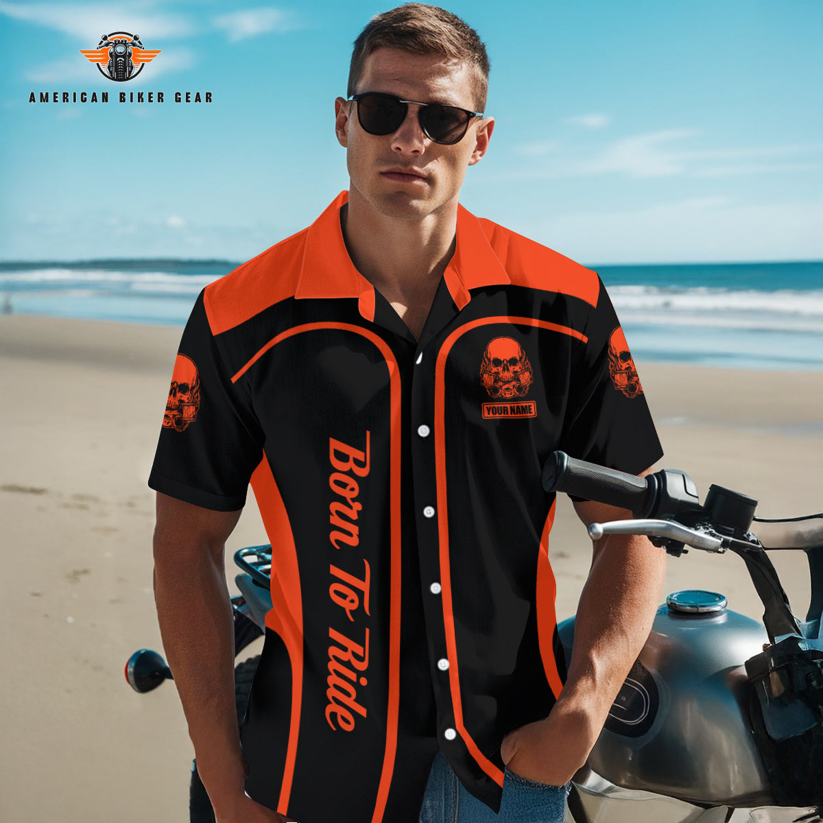 Biker Personalized Button Shirt TP20