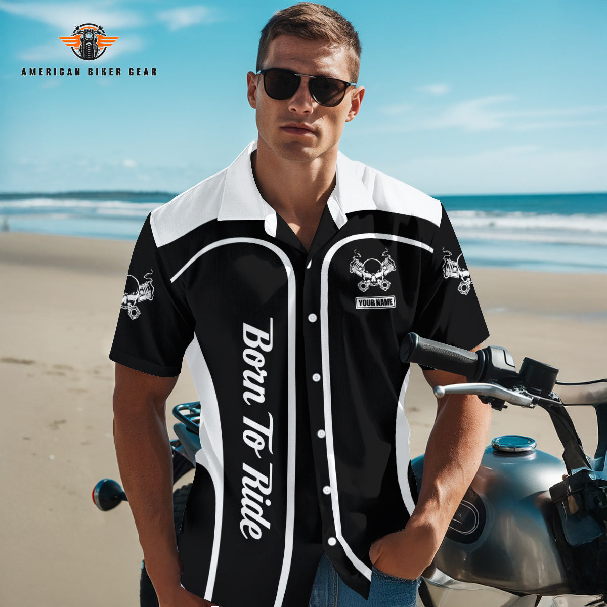 Biker Personalized Button Shirt TP21