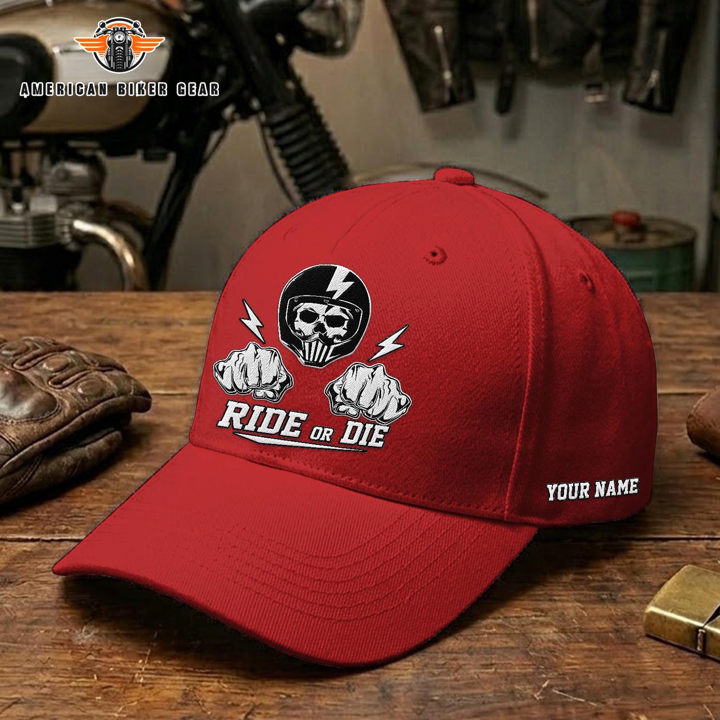 Biker Personalized Embroidery Cap TP10