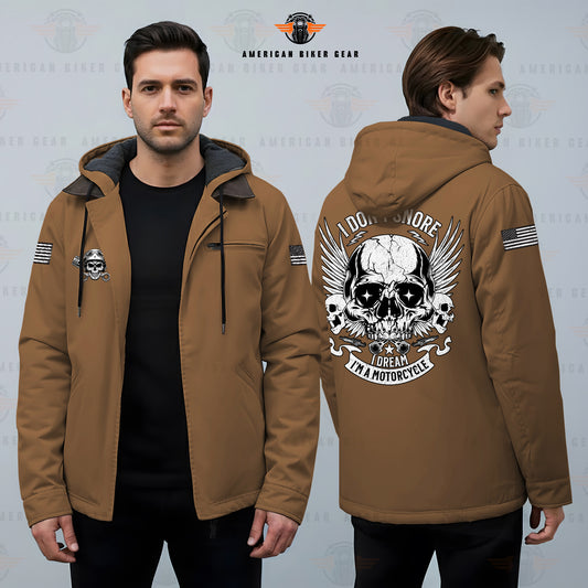 I Don't Snore I Dream Padded Hooded Winter Jacket TP01