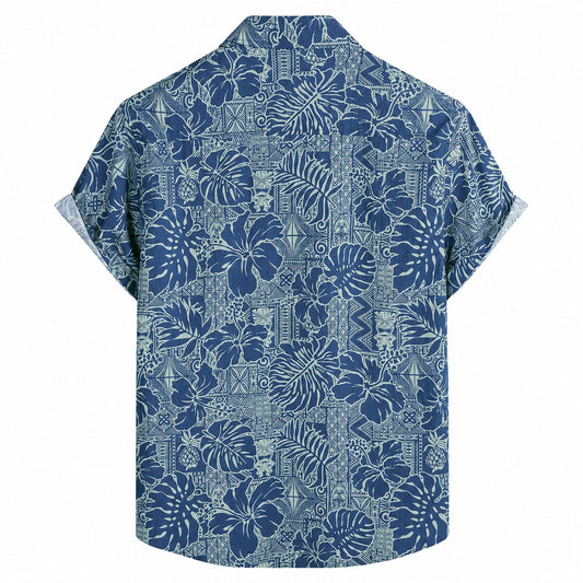 Tribal Tropical Hawaiian Shirt With Pockets TT03
