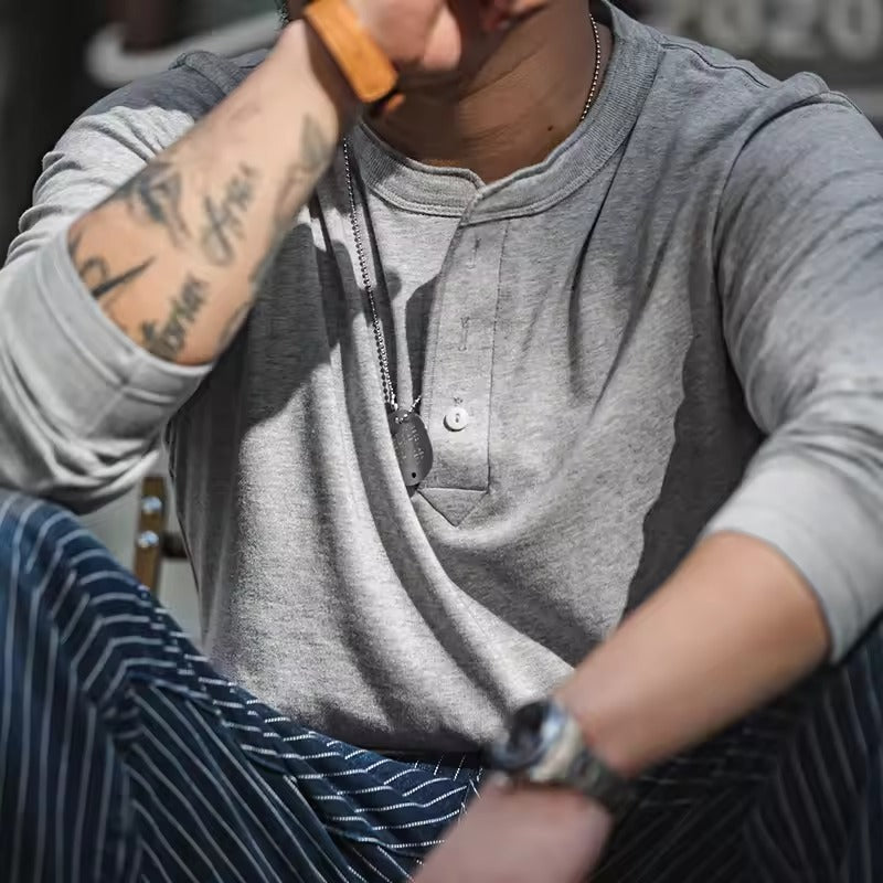 Beau Long Sleeve Henley Shirt