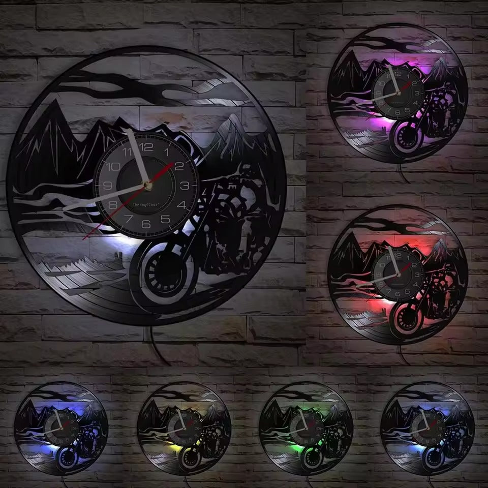 Classic Biker Wall Clock