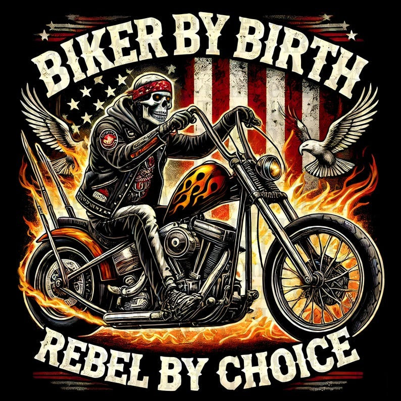 Biker By Birth Rebel By Choice Tee