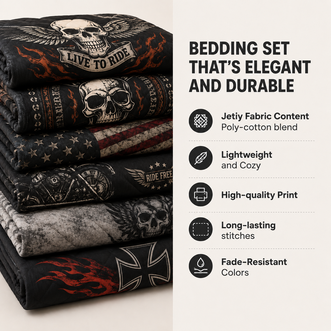 Ghost Skull Duvet Cover Set TT11