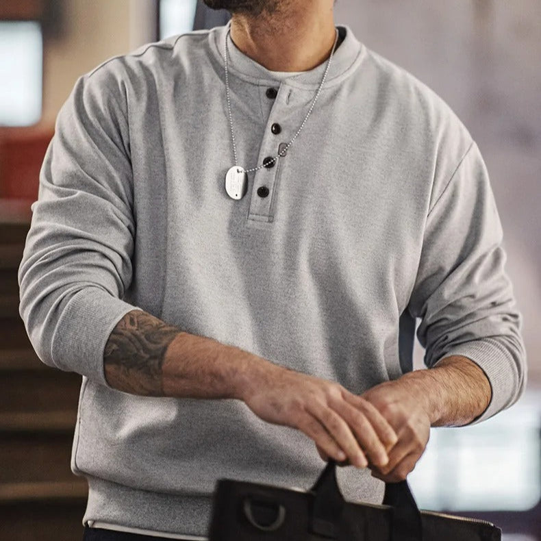 Gage Long Sleeve Henley Shirt