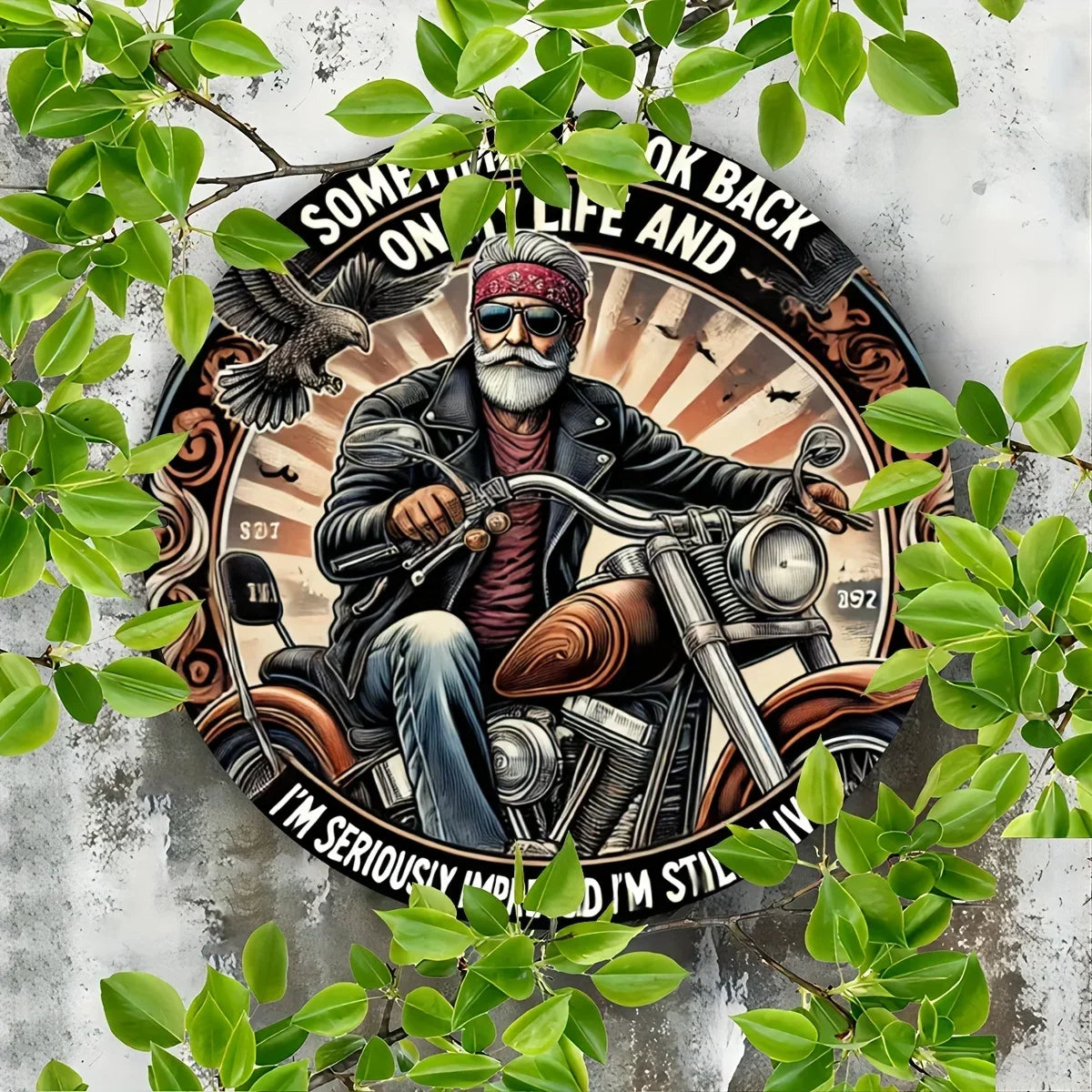 "Sometimes I look back on my life" Aluminum Sign
