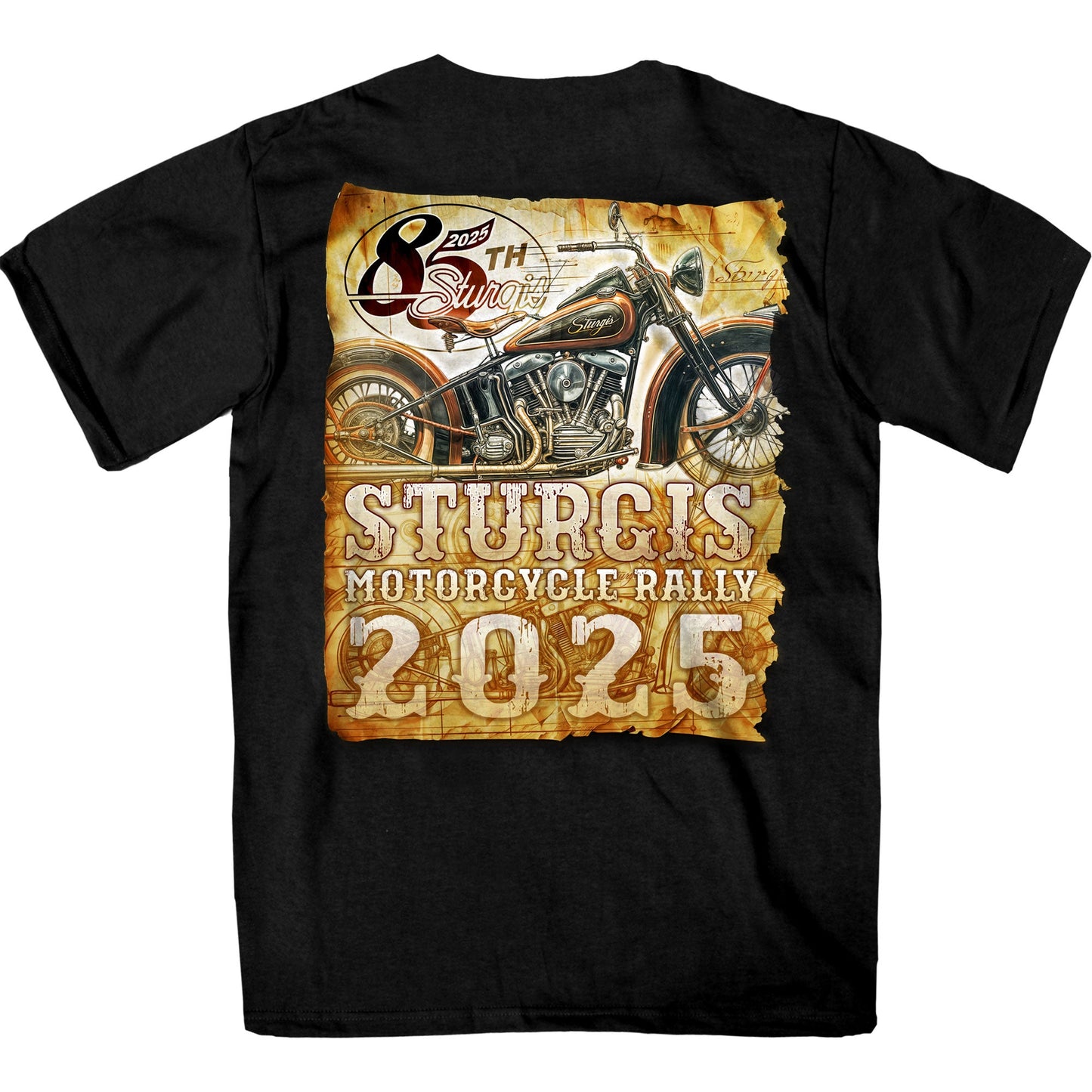 2025 Sturgis Motorcycle Rally Drafting SS Black T-shirt