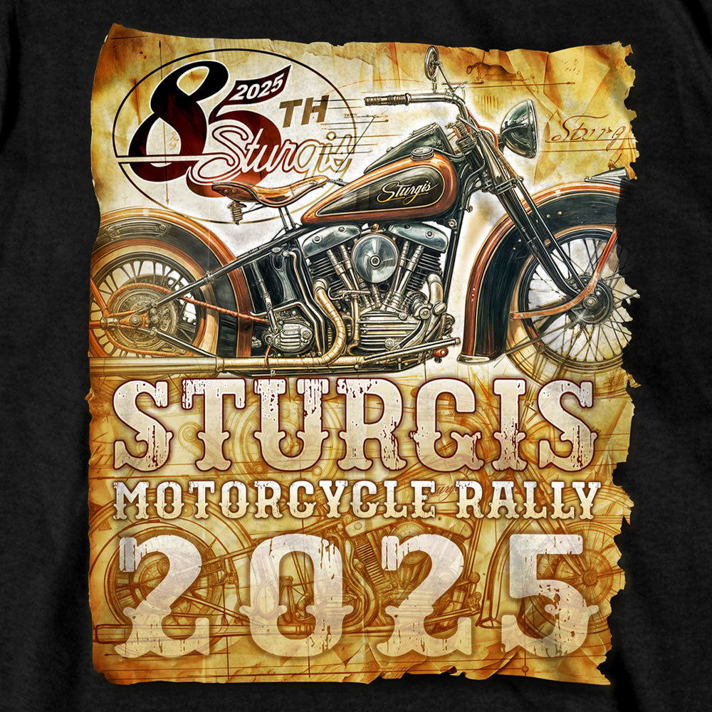 2025 Sturgis Motorcycle Rally Drafting SS Black T-shirt