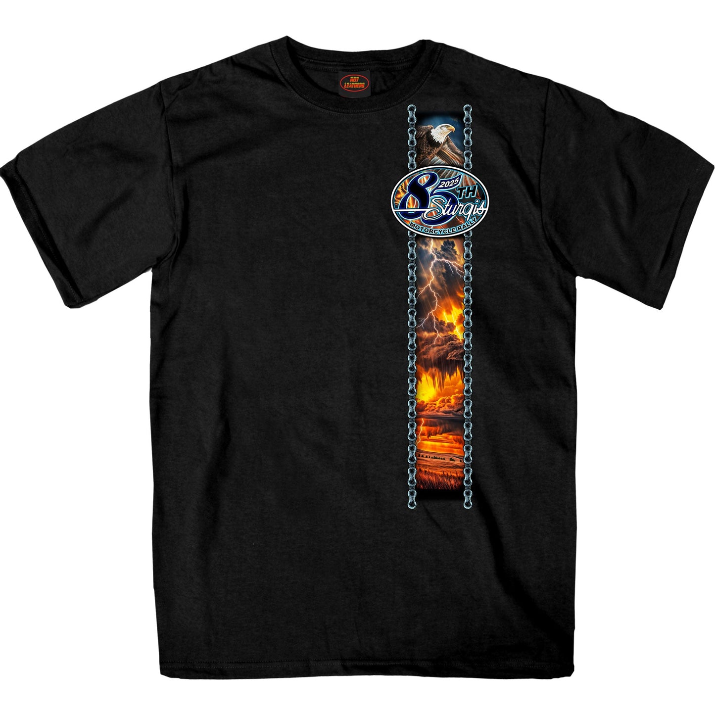 2025 Sturgis Motorcycle Rally American Bison SS Black T-shirt