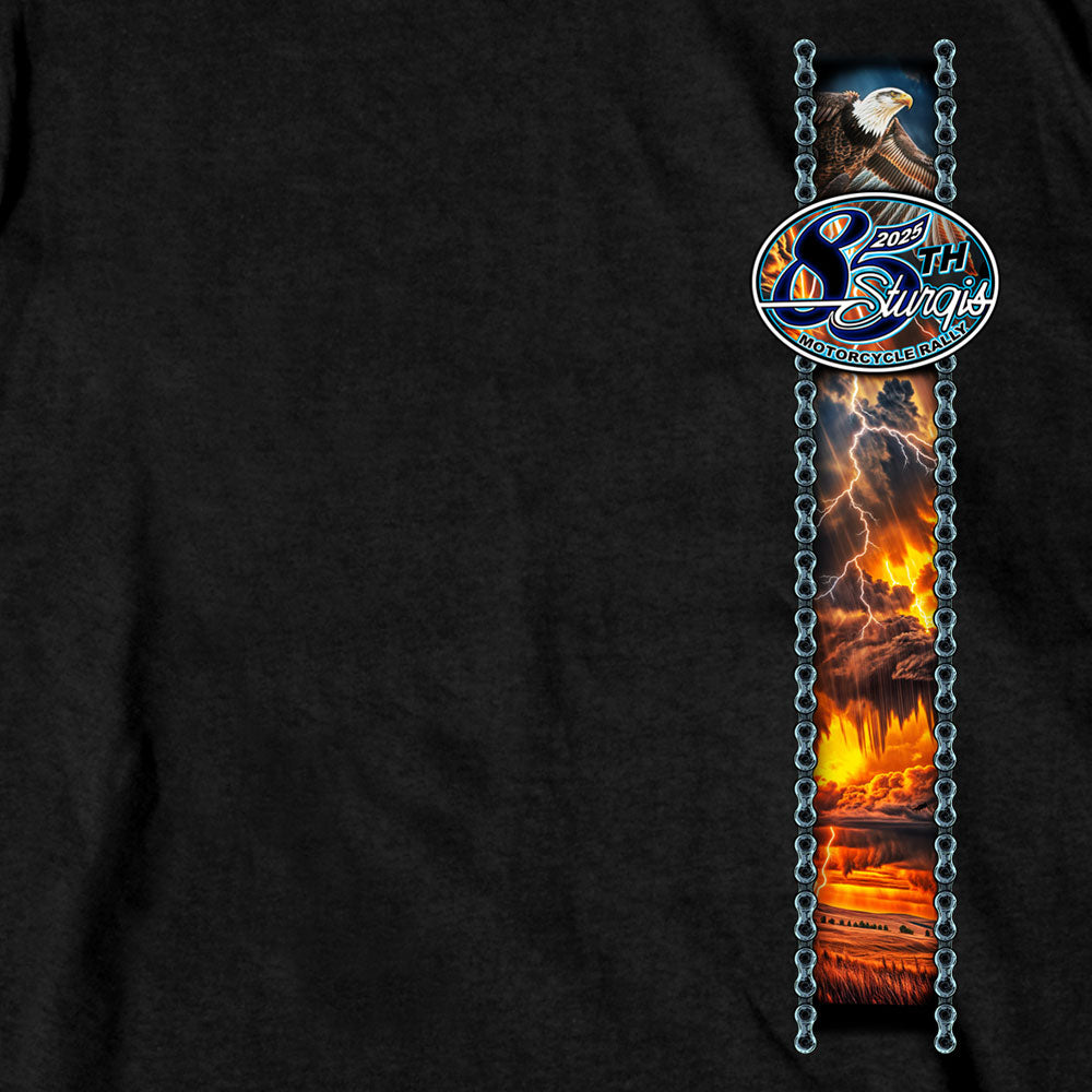 2025 Sturgis Motorcycle Rally American Bison SS Black T-shirt