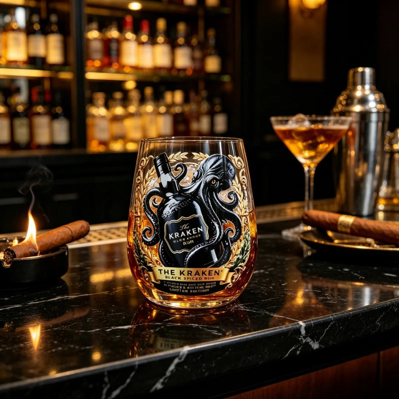 The Kraken Octopus Whiskey Glass