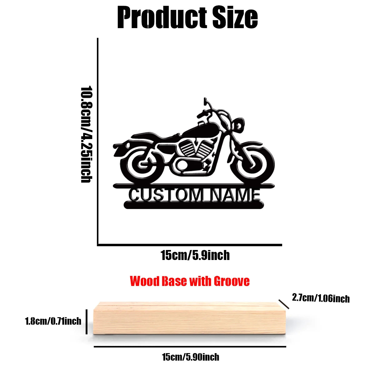 Personalized Motorcycle Shaped Sculpture