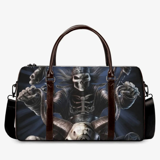 Biker Skull Canvas Travel Bag VA07
