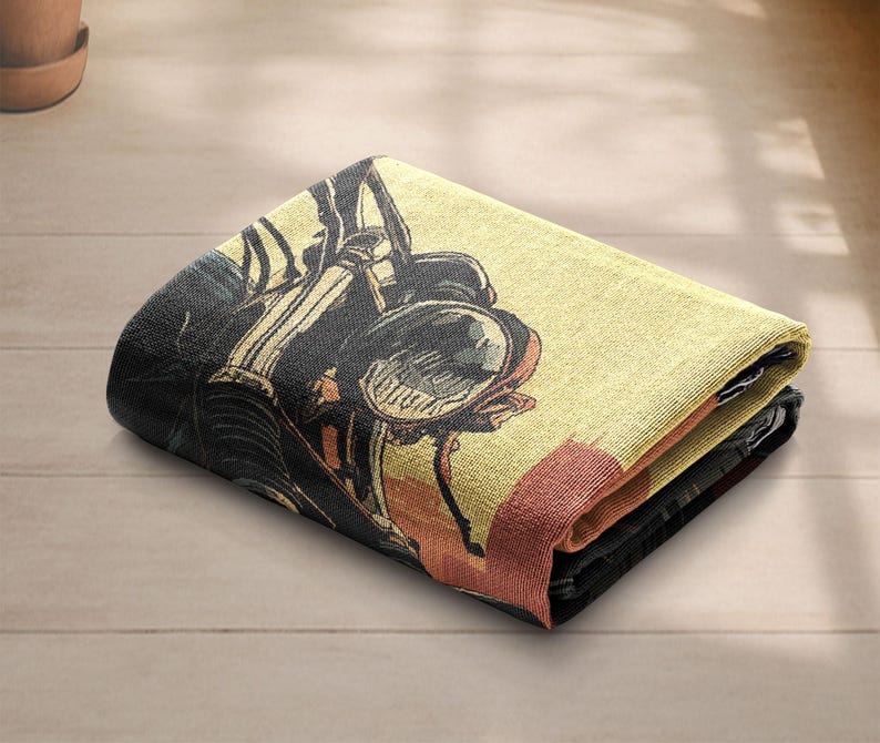 Motorcycle Lover Woven Throw Blanket VA02