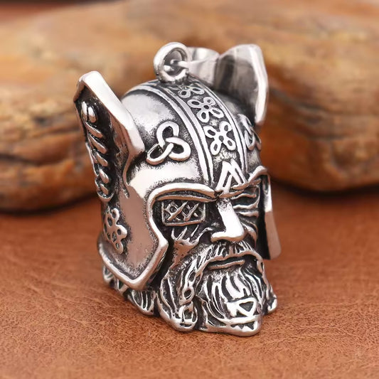 Viking Warrior Bell Pendant Necklace