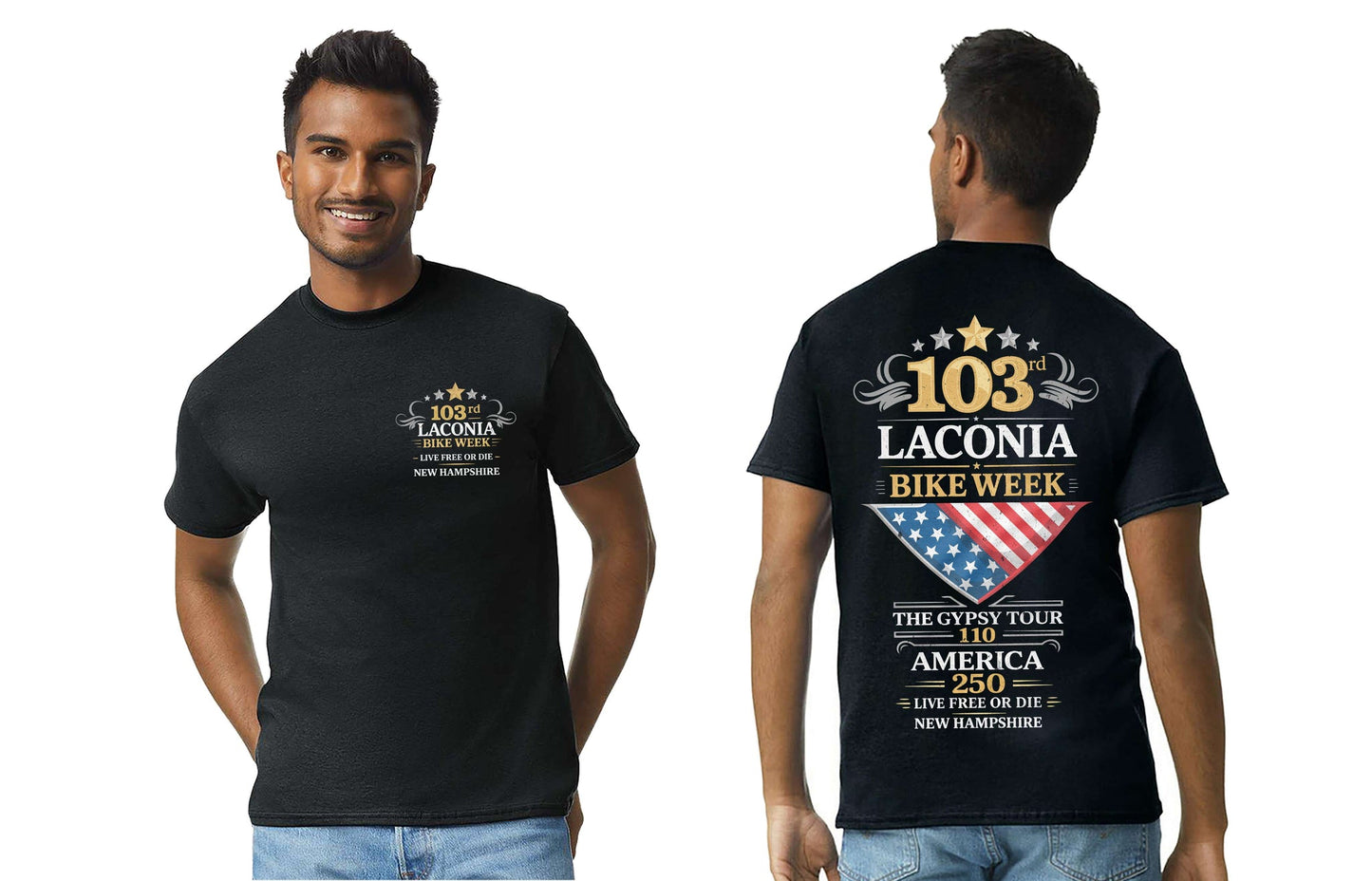 2026 Laconia Motorcycle Week Biker T-shirt VA15
