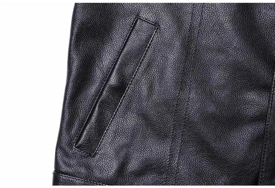 Men’s Cowhide Leather Punk Biker Vest TT3