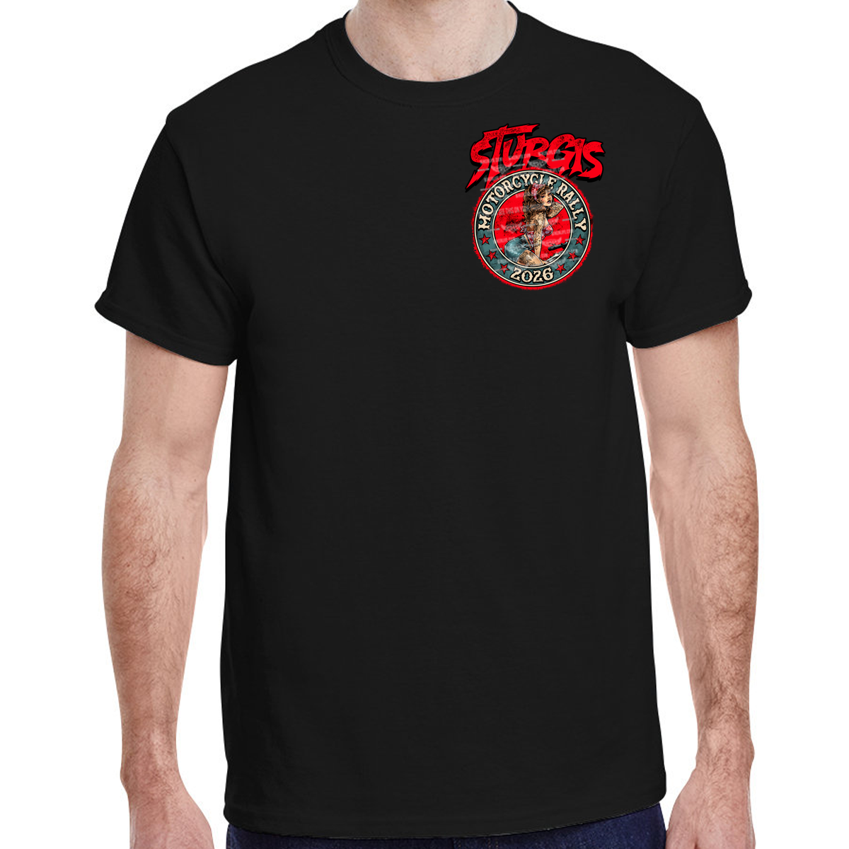 T-Shirt 2026 Sturgis Motorcycle Rally Pin-Up Girl