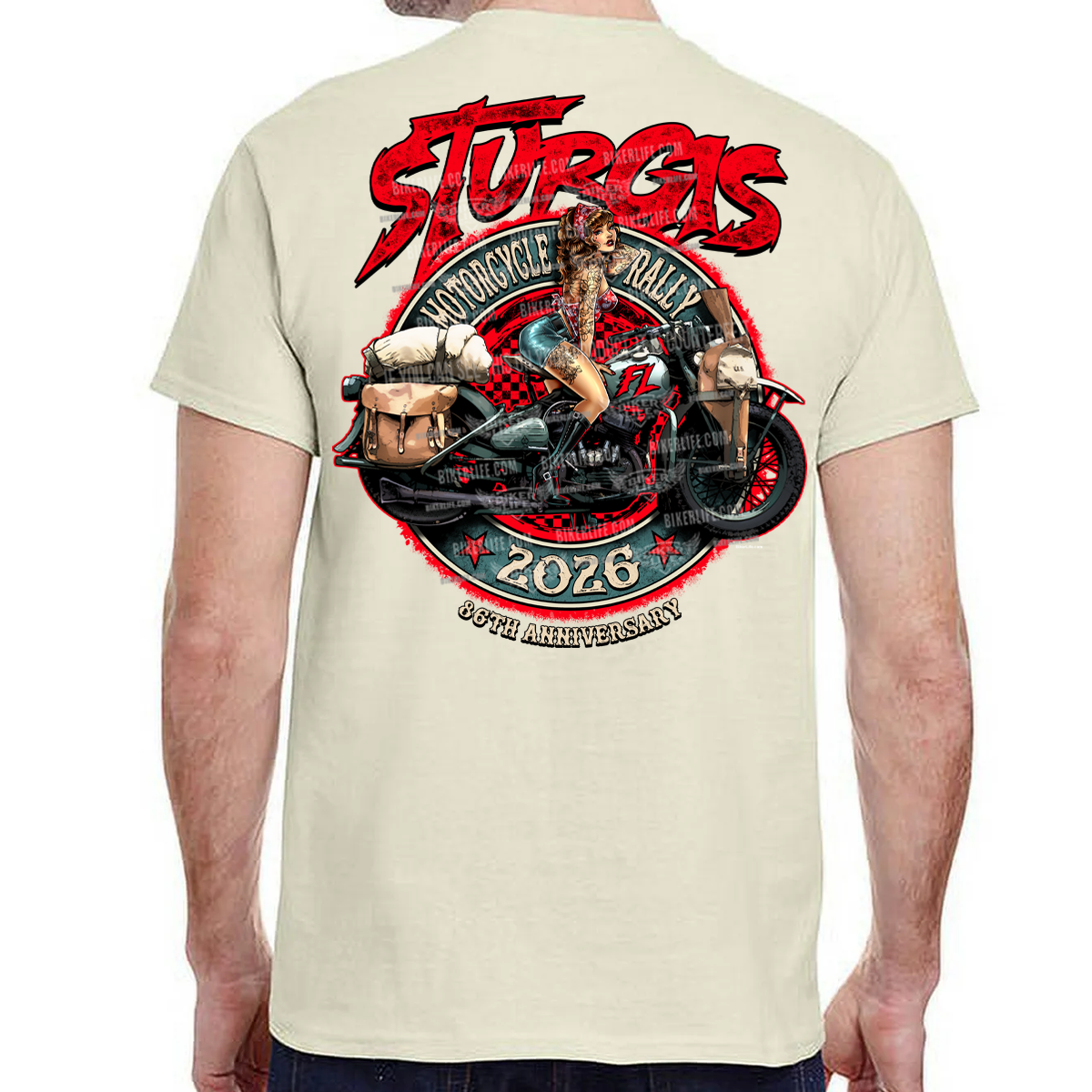 T-Shirt 2026 Sturgis Motorcycle Rally Pin-Up Girl
