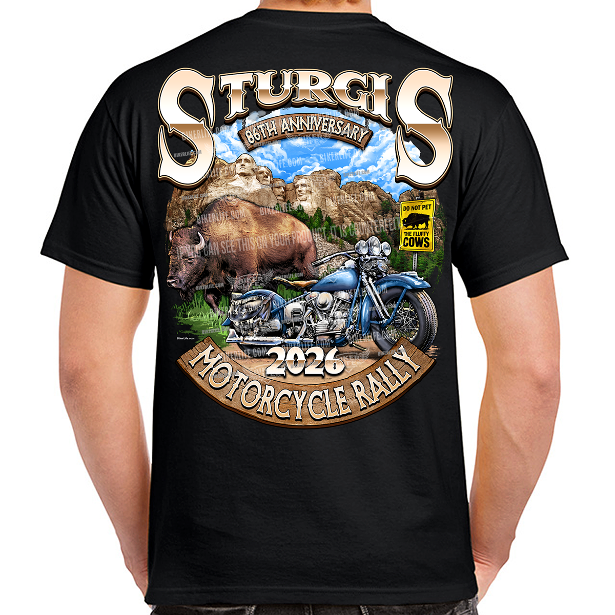 T-Shirt 2026 Sturgis Motorcycle Rally Rushmore Bison Limited Edition