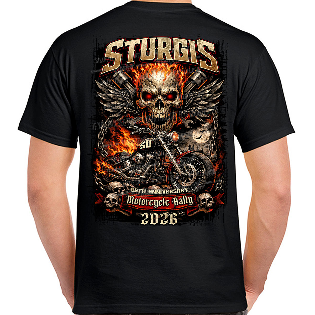 T-Shirt 2026 Sturgis Motorcycle Rally Ride to the Grave - Limited Print