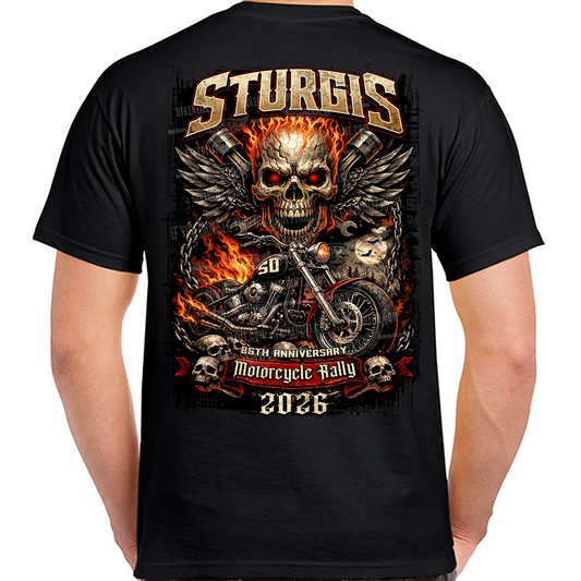T-Shirt 2026 Sturgis Motorcycle Rally Ride to the Grave - Limited Print