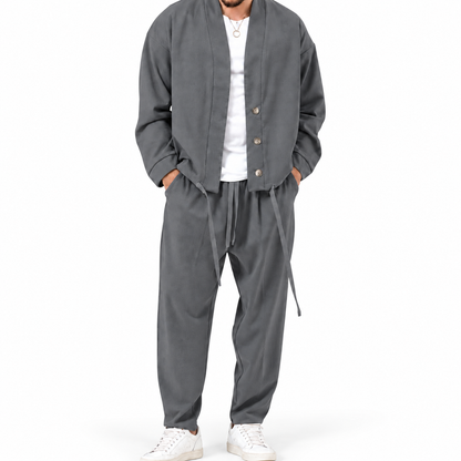 Combo Men's Cardigan Jacketsand Solid Jogger