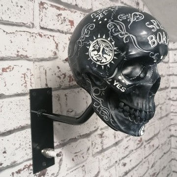 Spirited Skull Motorcycle Helmet Holder & Jacket Hanger LD12