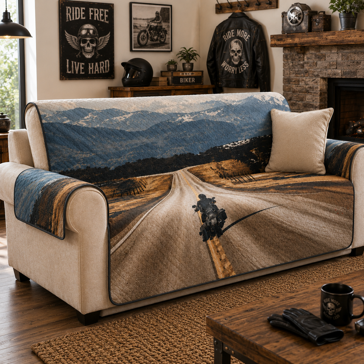 Open Road Quilted Seat Sofa  TT03
