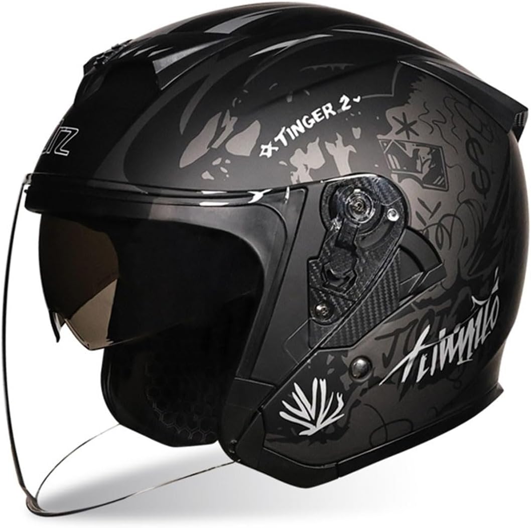 Style & Protection Tinger 2 Dual Visor Open Face Helmet TT32