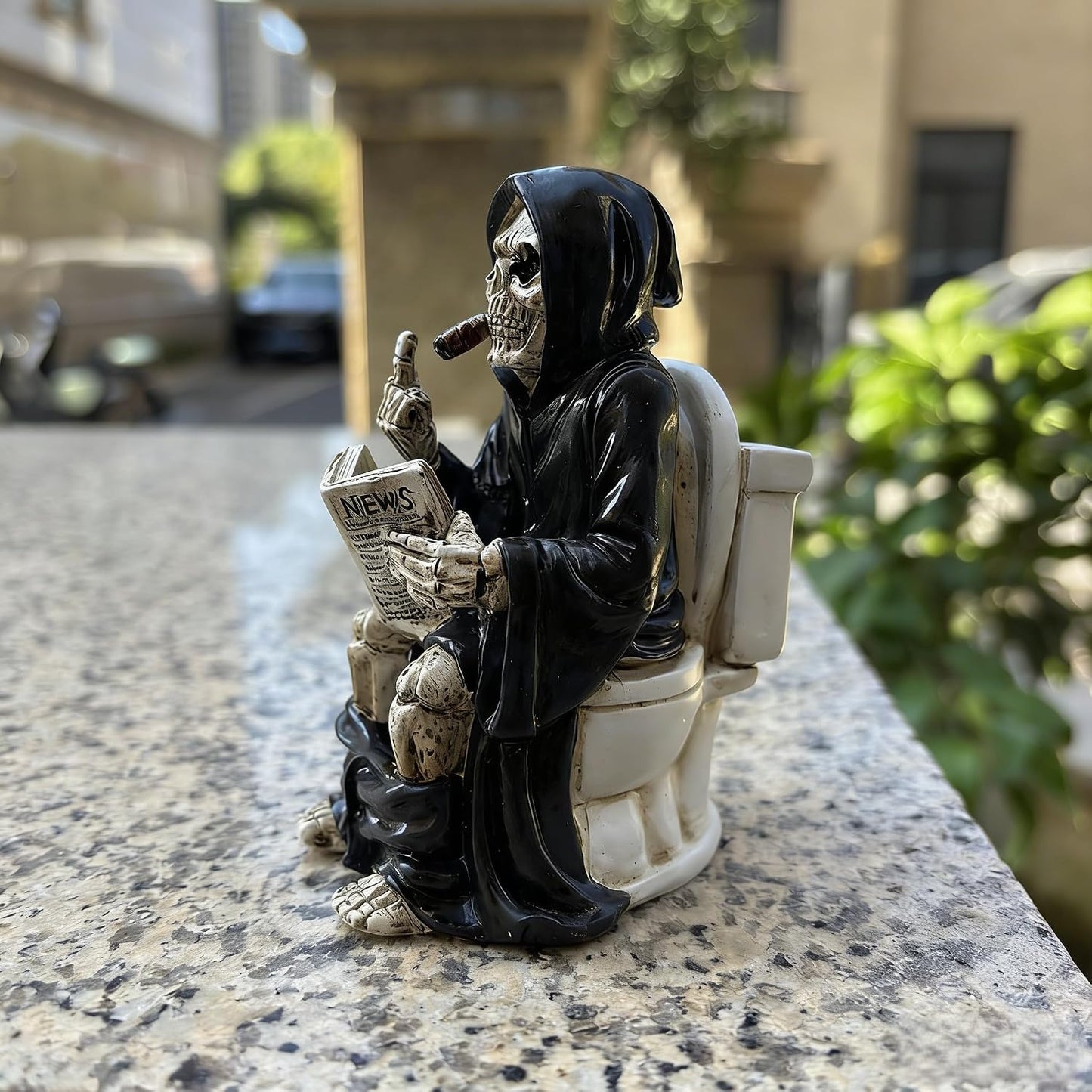 The Grim Reaper On The Toilet Figurine