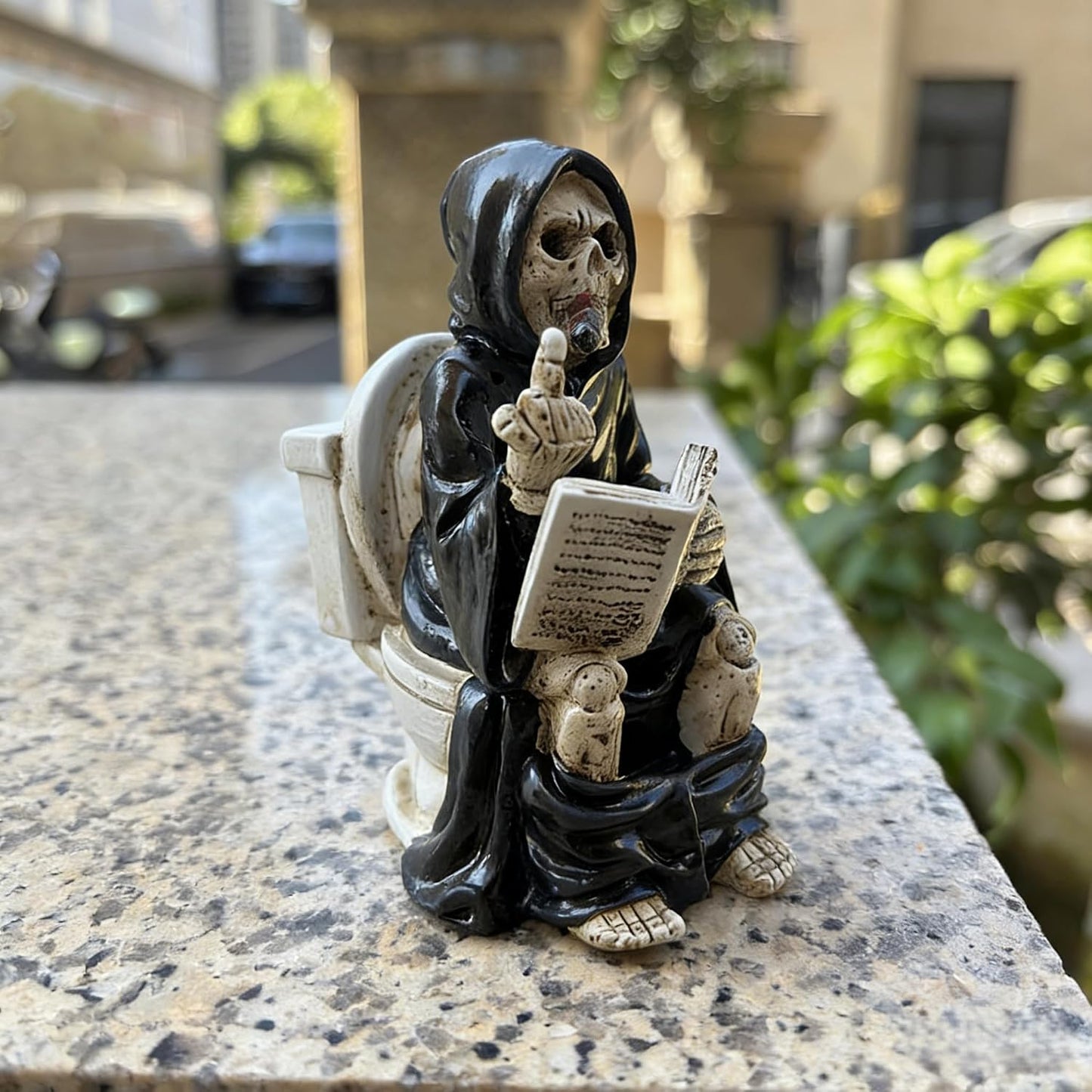 The Grim Reaper On The Toilet Figurine
