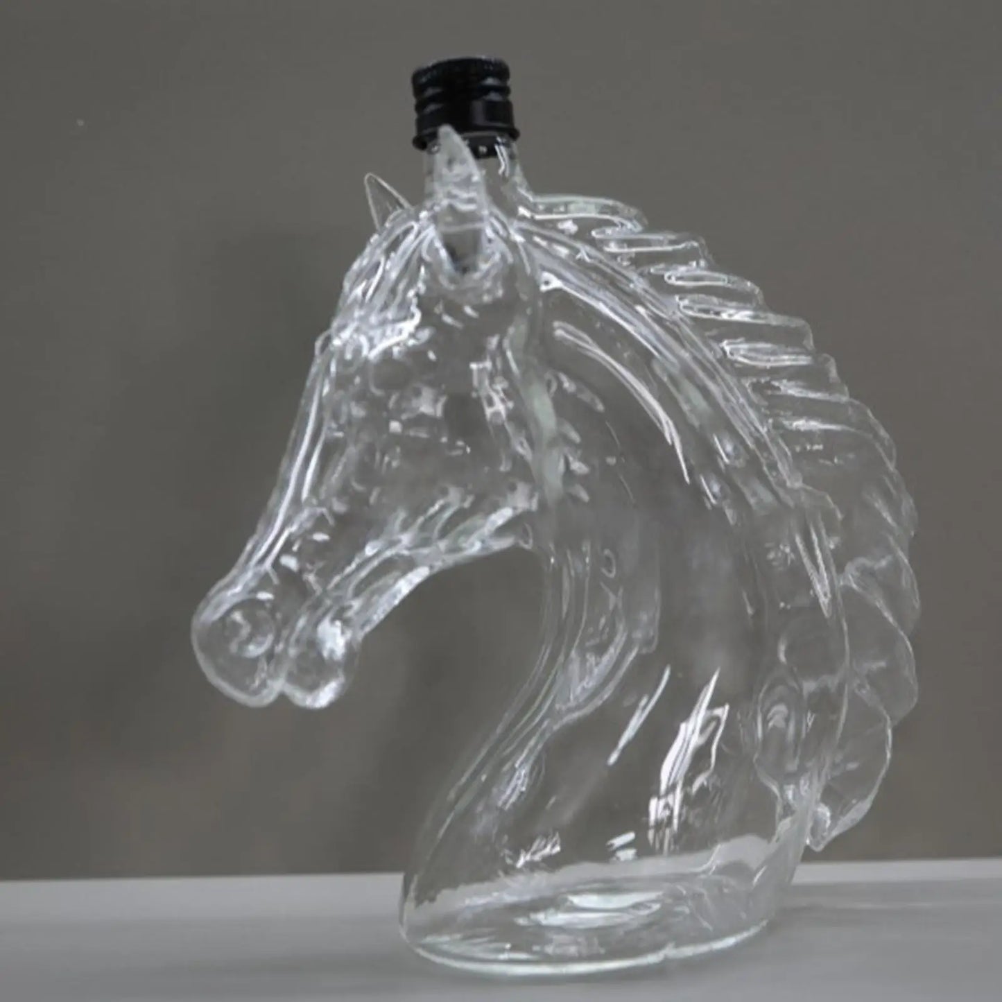 Horse-Shaped Decorative Glass Decanter