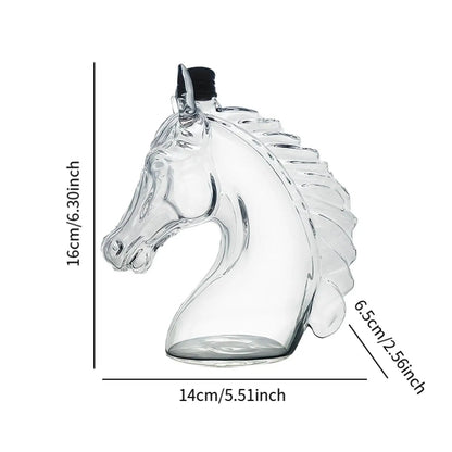 Horse-Shaped Decorative Glass Decanter