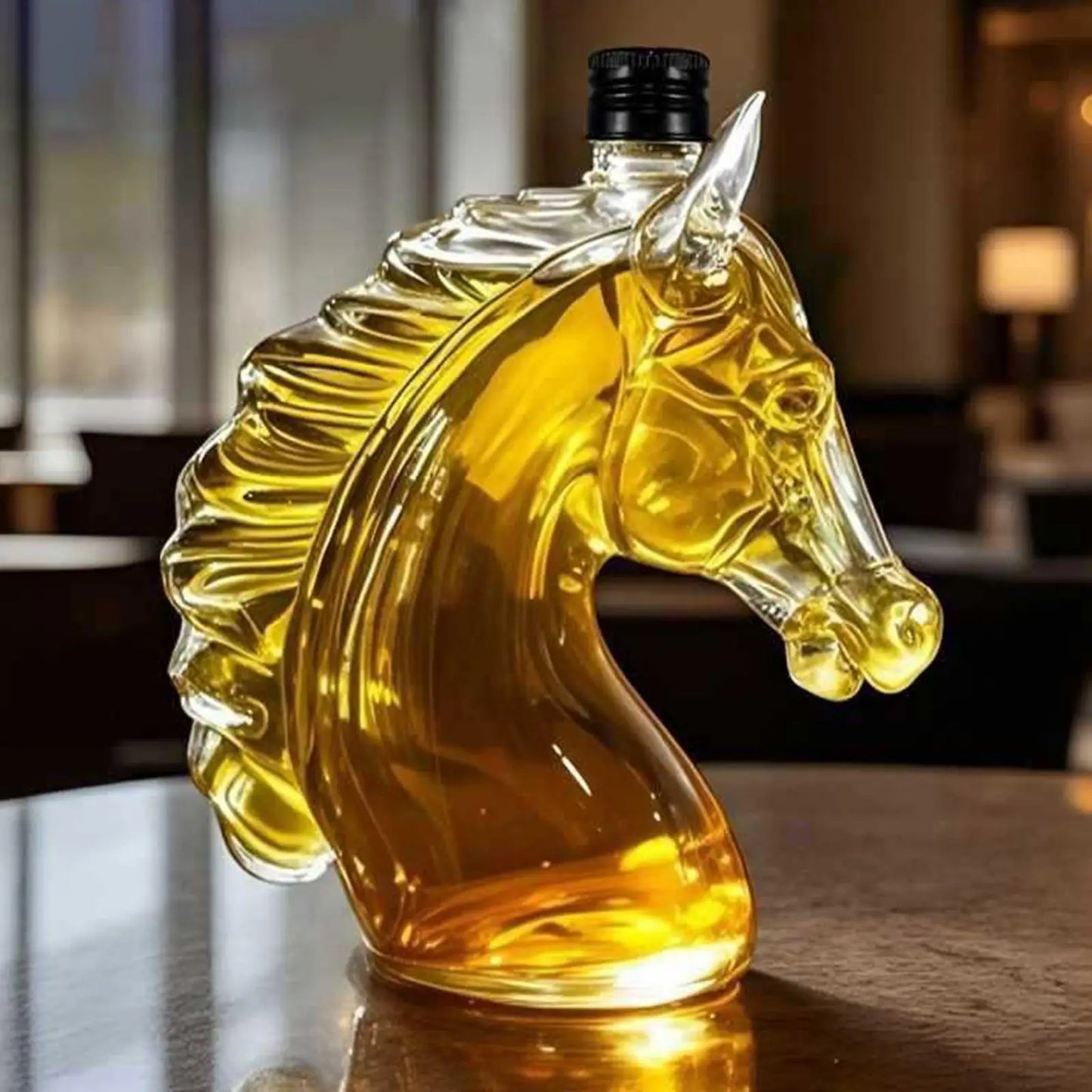 Horse-Shaped Decorative Glass Decanter