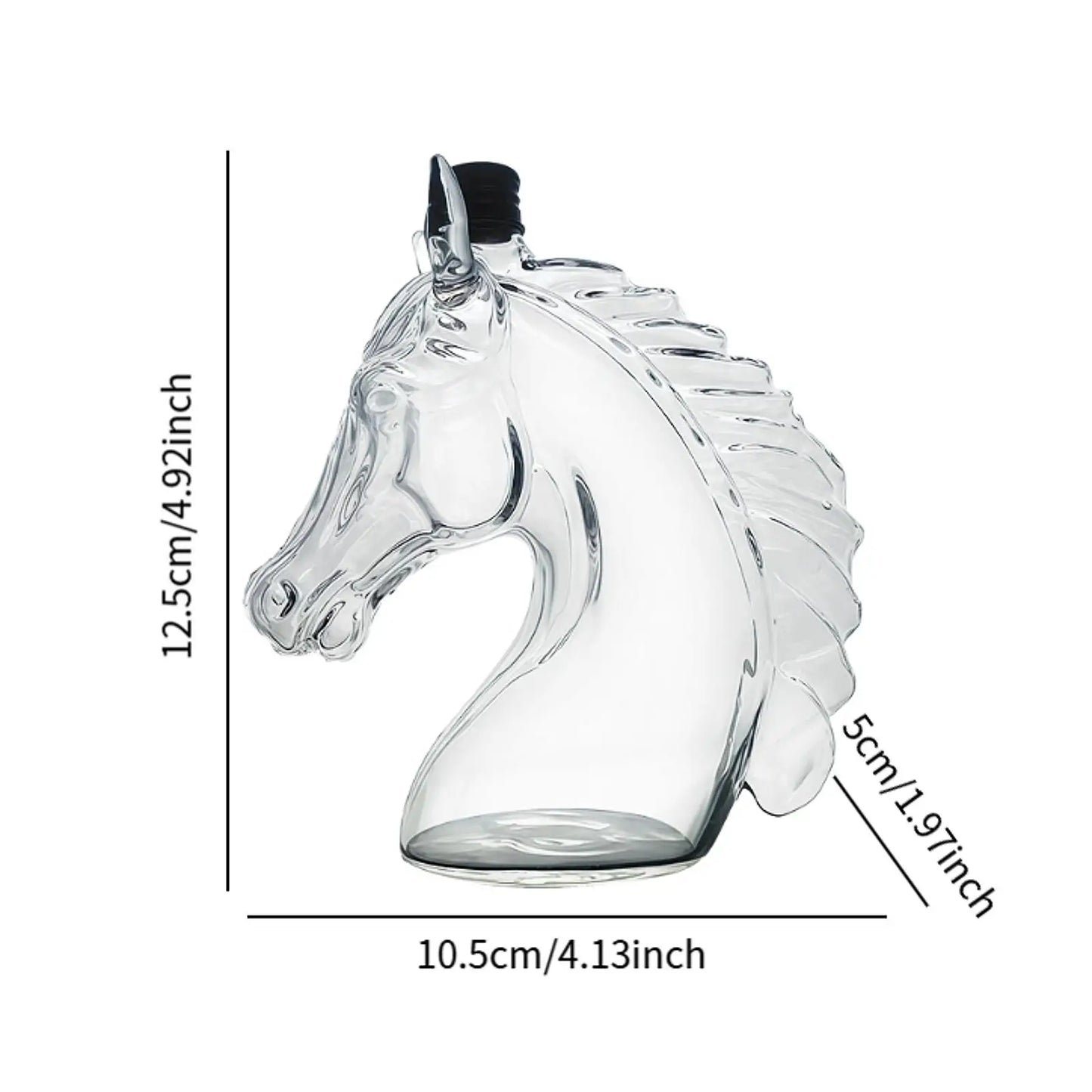 Horse-Shaped Decorative Glass Decanter