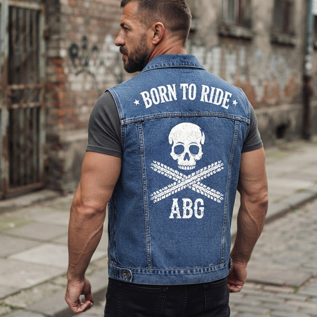 Personalized Sleeveless Denim Vest TT01